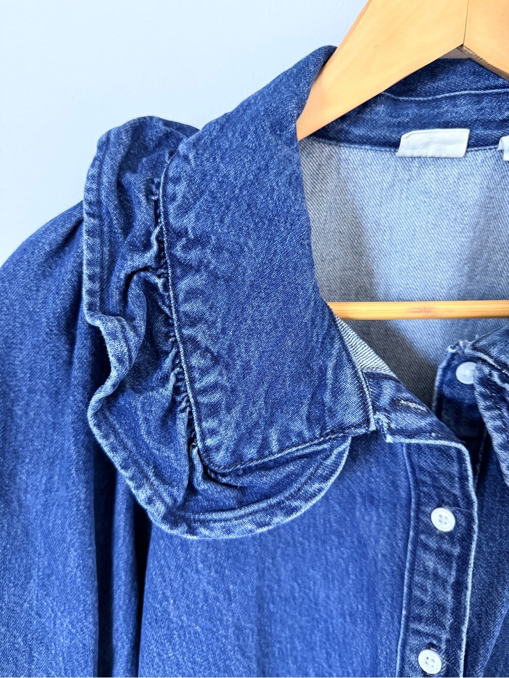 Levi’s Denim Ruffle-Collar Dress - Picture 2 of 9
